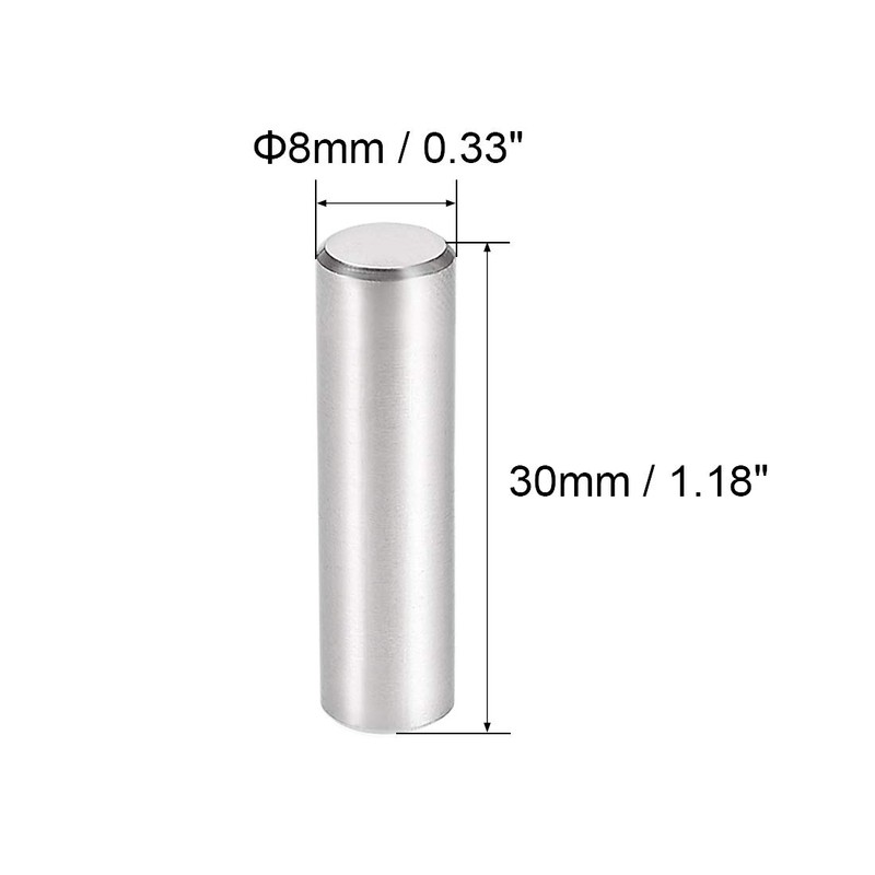 sourcing map 15pcs 8 mm x 30 mm Dowel Pin