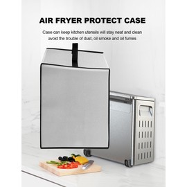 Crisps Fryer Cover,Flip Air Fryer Lid,Heavy Duty Heat-Resistant Waterproof Nylon Protective Case for Ninja Flip Toaster Oven &Air Fryer,Convection Toaster Oven,SP151 (Silver)