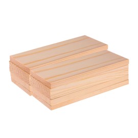 FOMIYES 20Pcs Khaki Wood Boards for Crafts, Photography Backdrops and Decorations - 3.93x1.57x0.23 Inch Rectangular Pine Wood Slabs for DIY Projects, Parties and Events