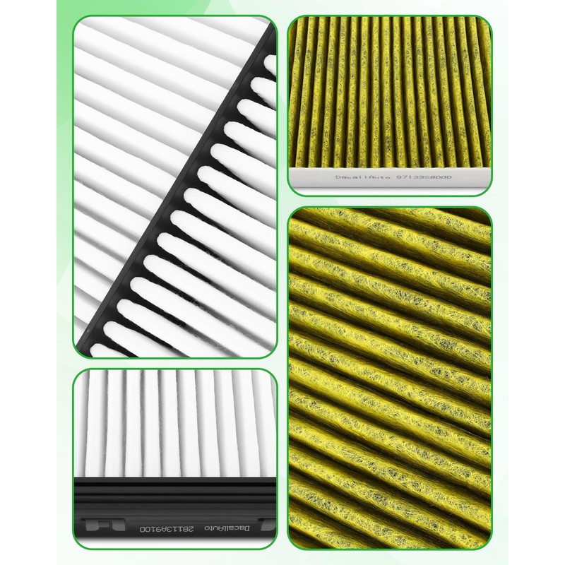 Dacall Engine & Cabin Air Filter Set Fit for Hyundai