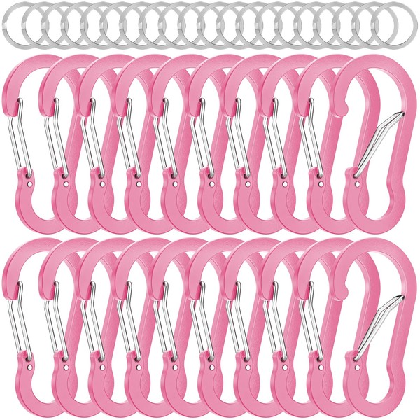 sprookber 2" Small Carabiner Clip, D Ring Caribeener, Spring Snap