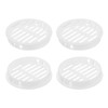 sourcing map Round Soffit Vents 2 inch, 4Pcs White Plastic