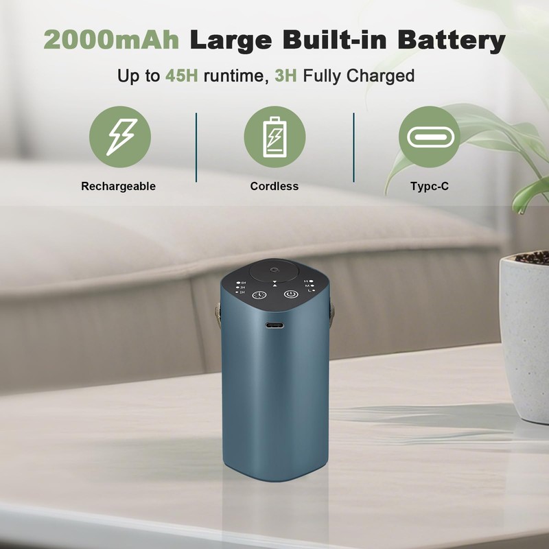 Waterless Essential Oil Diffuser for Car & Home, Aromatherapy Diffuser