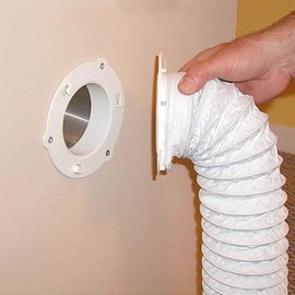 Dryer Dock Dryer Vent 6" for 4" Tubes, White