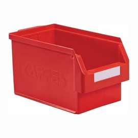 Plastic Storage Box L350 x W200 x H200 mm PE Red Caps
