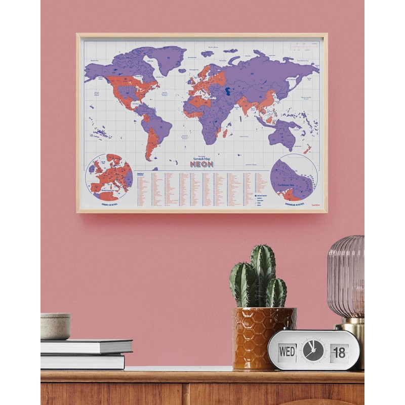Luckies Scratch Map - Scratch Off World Map - World