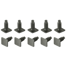 sourcing map Square Head Bolt, 10pcs M6x15mm Fully Thread Carbon Steel Grade 8.8 Square Machine Screws