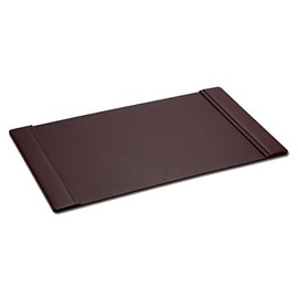 Dacasso Leather Desk Pad with Side Rails - Luxury Leather Desk Blotter for Writing - Executive Desk Surface Protector - (Chocolate Brown, 22” x 14”)