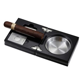 Visol Products VASH612 Opal Wooden Folding Cigar Ashtray,Black