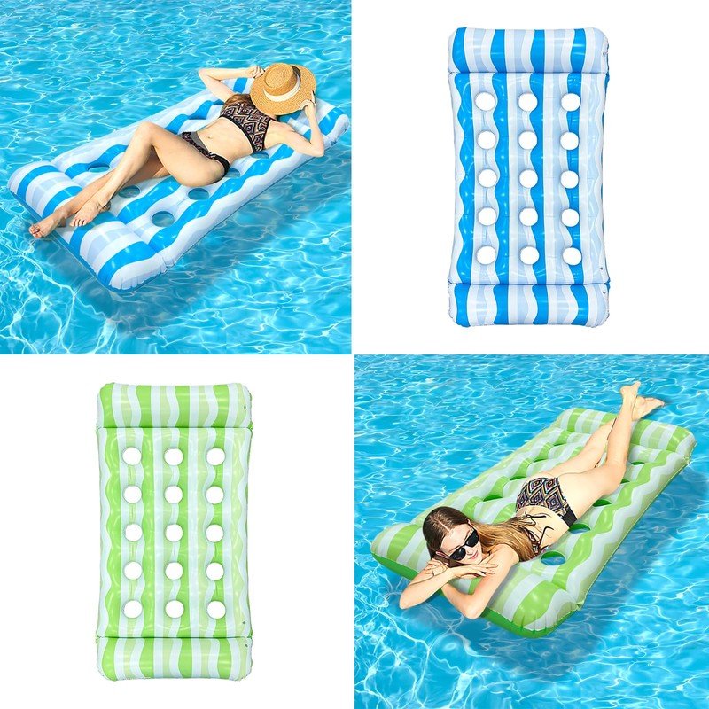 2-Pack Inflatable Pool Floats Mat for Teens, Large Pool Floaties