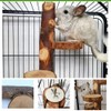 Chinchilla Large Hanging Wooden Rotating Platform - Small Animal Natural