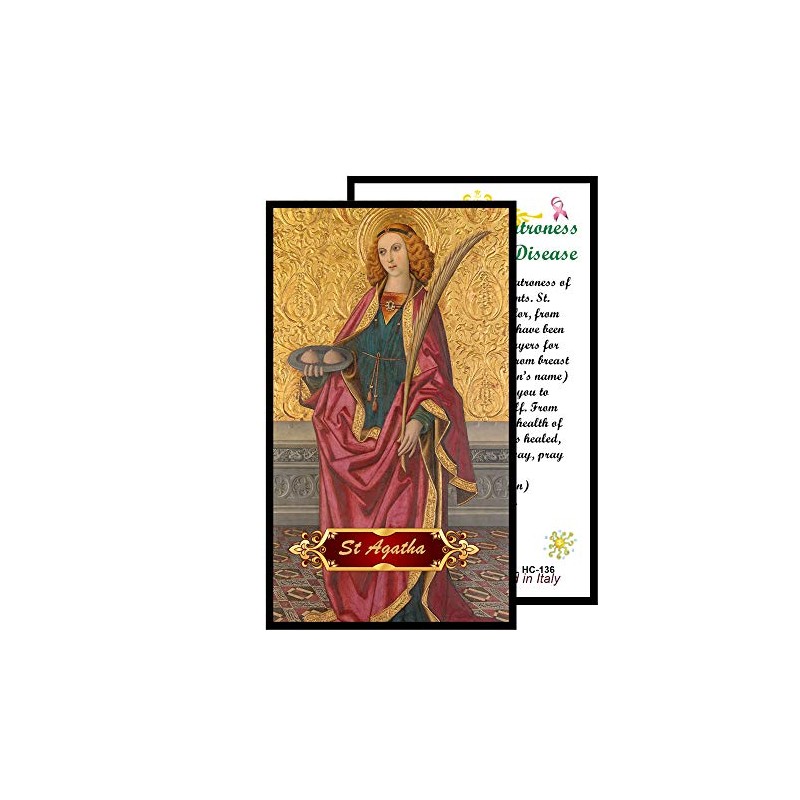 Blessed by Pope Francis Saint Agatha Patroness Against Breast Disease