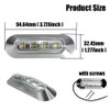 ALFU 10PCS White DC12V-24V 4 LED Side Marker Indicator Lights