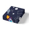 Homemissing Space Rocket Print Fitted Sheet Double Size For Kids