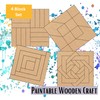 Set of 4 Coasters Small Barn Quilt Kit DIY Pattern