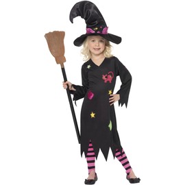 Smiffy's Cinder Witch Costume, Dress, Hat and Tights - Small