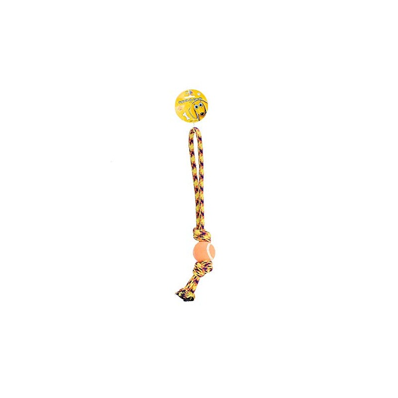 Fancy Pets Juguete de SOGA Tejida con Pelota de Tenis