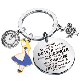 BAUNA Alice Gift Wonderland Keychain You’re Braver BFF Jewelry