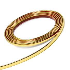 9.8Ft Gold Peel and Stick Trim Waterproof Molding Trim Flexible Self-Adhesive Crafts Strip for Walls Cabinet Mirror Tile Floor Window Frames