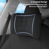 Car Headrest Leather Memory Foam Neck Pillow for Driving with