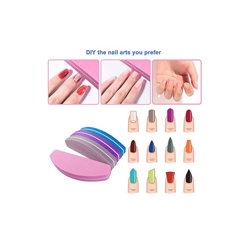 GigaGround- Pulidores de uñas (40 piezas), limas de uñas en