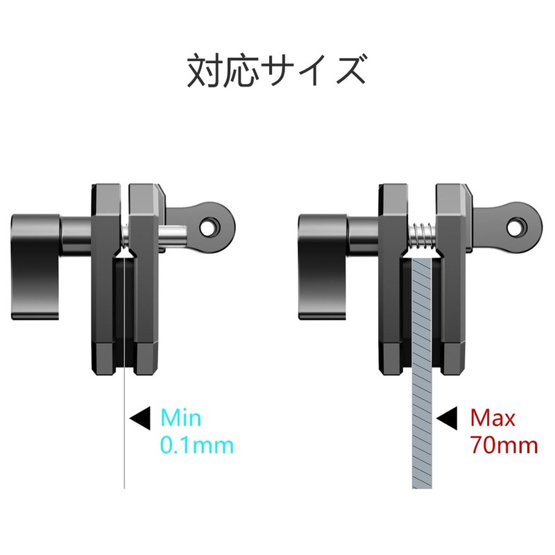 Motorcycle Windshield Clip for GoPro/OSMO Action/Insta360 Aluminum