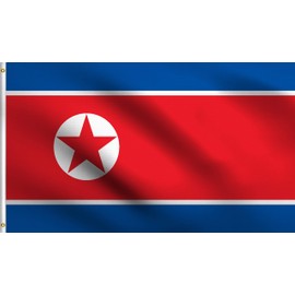 DMSE North Korea Flag 2X3Ft Foot 100% Polyester 100D Flag
