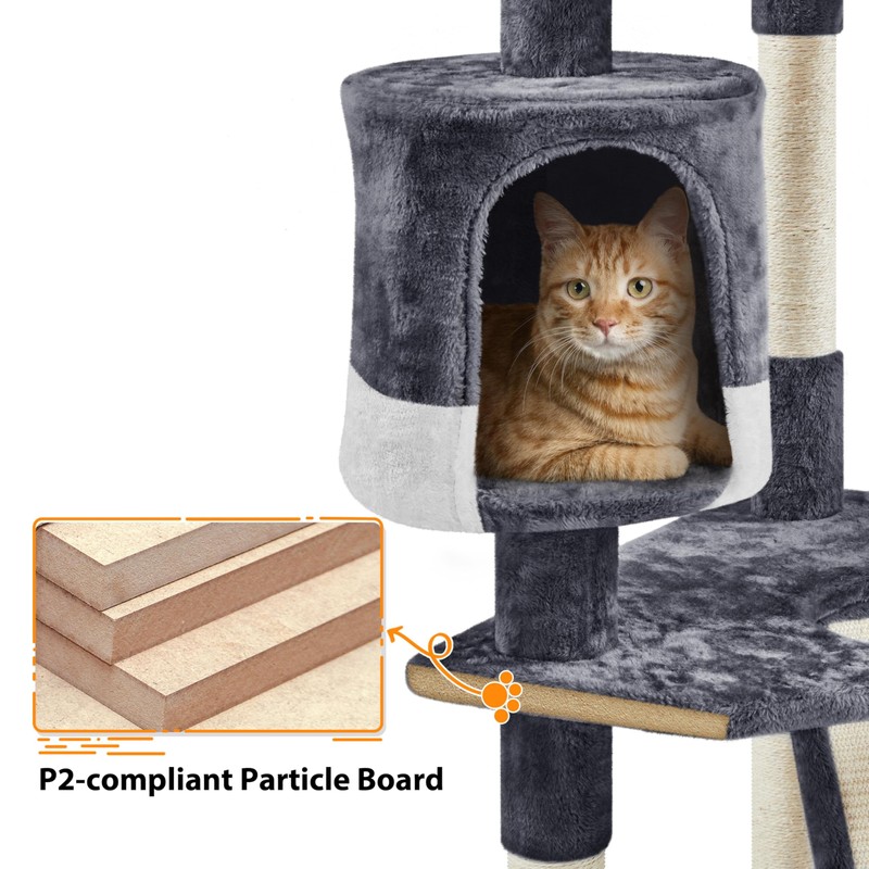 Yaheetech 79in Multi-Level Cat Trees Indoor Cat Tower with Sisal-Covered