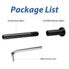 50 Pack 1/8" Black Invisible Cable Railing Hardware Kit, T316