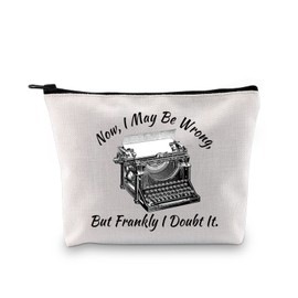 PYOUL Murder TV Show Inspired Gift But Frankly I Doubt It Makeup Bag Jessica Fletcher Fan Cosmetic Bag TV Murder Mystery Series Gift (But Frankly I Doubt It B EU)