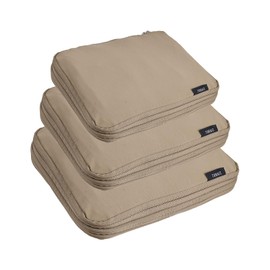 TOKAIZ TTP-001 Travel Pouch, Travel Compression Bag, Set of 3, For Travel, Business Trips, Sorting, Compression Bag, Clothes, Compression Bag, Waterproof, Ykk Zipper, Clothing Space, Saving