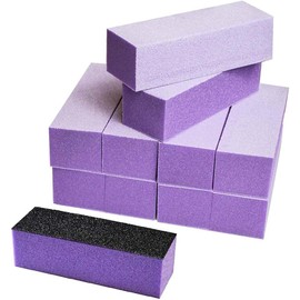 Karlash Bloque De Lijado Para Pulidora De Uñas Lima Para Pulir Uñas Manicura Y Pedicura() Púrpura Blanco 60/100