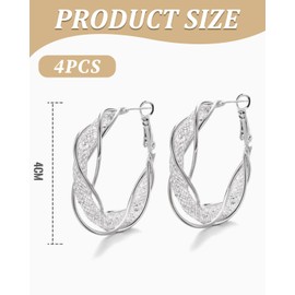 KGDUYC 2 pairs of earrings, trendy earrings, fashion jewellery, gifts for women and girls