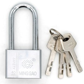 Long beam key main lock padlock 40mm square long beam blade padlock warehouse door lock iron door door small padlock for indoor and outdoor. Gym. Gate. Fence. Bicycle. Garage. Lorry door. Toolbox. Luggage, sports bag. Cabinet Warehouse. Iron gates, woode