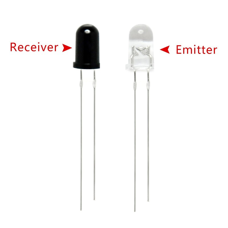Gikfun 5mm 940nm LEDs Infrared Emitter and IR Receiver Diode