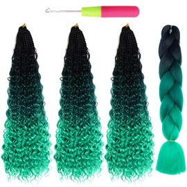 Bohemian Boho Box Braids Chrochet Hair With Curly Ends Synthetic Hair (C7)