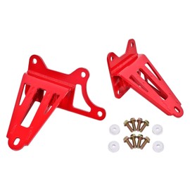 BMR SUSPENSION Motor Mount, Bolt-On, Bracket, Adjustable Height, Steel, Red Powder Coat, Ford Mustang 2015-17, Kit