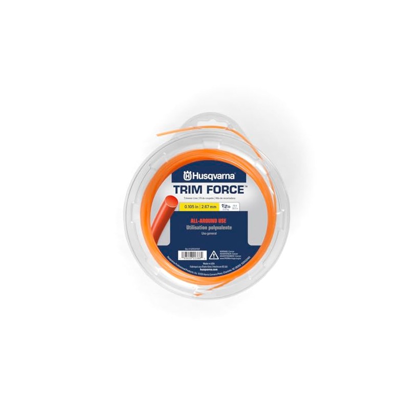 Husqvarna 529337021 Trim Force Round String Trimmer Line, 105" x