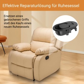 HOgardenME Recliner Handle Replacement Handle Release Handle Parts for Armchair Sofa Couch Recliner Pull Handles, Black