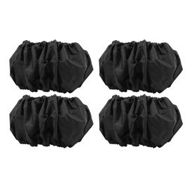 Baby Carriage Wheel Cover Pram Wheel Cover Baby Stroller Accessory Universal Size Rain Cover Waterproof for Baby(Black 4-Piece Set, Large (Single Pack))
