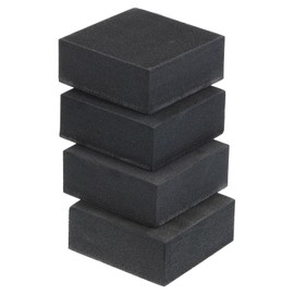 PATIKIL EVA Anti-Vibration Pads, 4 Pcs Shock Absorbing Washer Pads 2" x 2" x 0.8" for HVAC, Air Conditioner, Air Compressor, Condenser, Dryer, Black