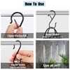 Aieve 10-Pack S Hooks with Safety Buckle, 3.5 inch Heavy