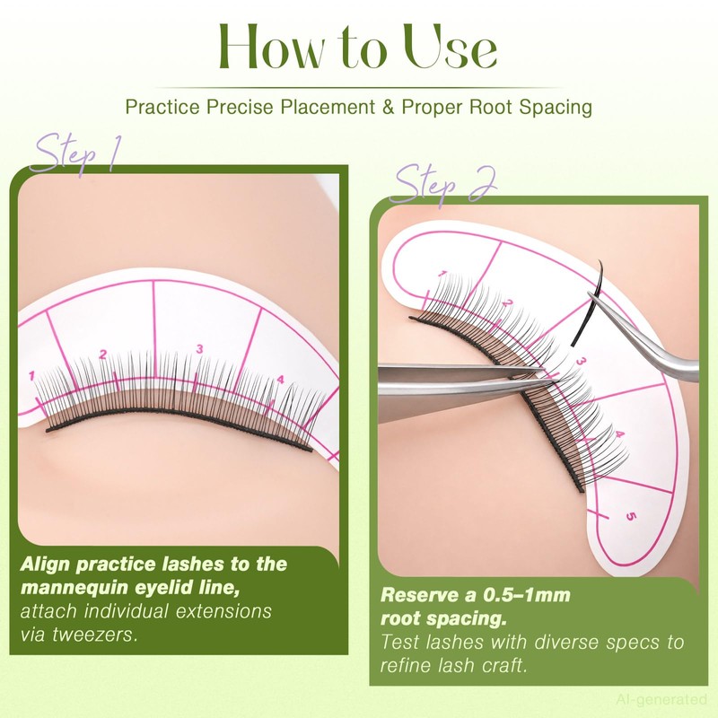 30 Pairs Practice Lashes for Lash Extension Training