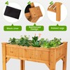 S AFSTAR Raised Garden Bed with Legs, Wooden Elevated Planter