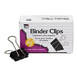 Charles Leonard Mini Binder Clips 12/Pkg-Black