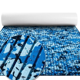 FOCEAN Boat Flooring EVA Foam Boat Decking Marine Flooring Camo Self-Adhesive Marine Mats for Boats Yacht Kayak RV 94.5"x15.7", Ocean Camo