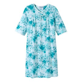 Silverts Hospital Gowns for Women Open Back, Night Gowns for Elderly Women, Adaptive Clothing for Seniors, Elderly Nightgowns, Dementia Clothing - Springtime Serenade LGE