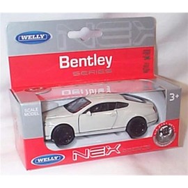 Welly white hard top bentley continental supersports car pull back and go action 1:36ish Scale diecast model