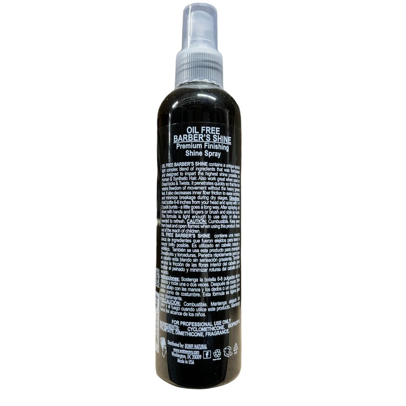Bonfi Oil Free Barber's Shine 8 oz. (Pack of 2)