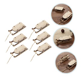 Warmhm 6pcs Christmas Sled Ornaments Unfinished Wood Miniature Ski Snow Sleigh Hanging Pendant Centerpiece for Crafts Xmas Tree Mantel Door Bookshelf Tabletop Decoration